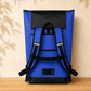 2in1 Fahrradrucksack Blau/Schwarz – Rückseite