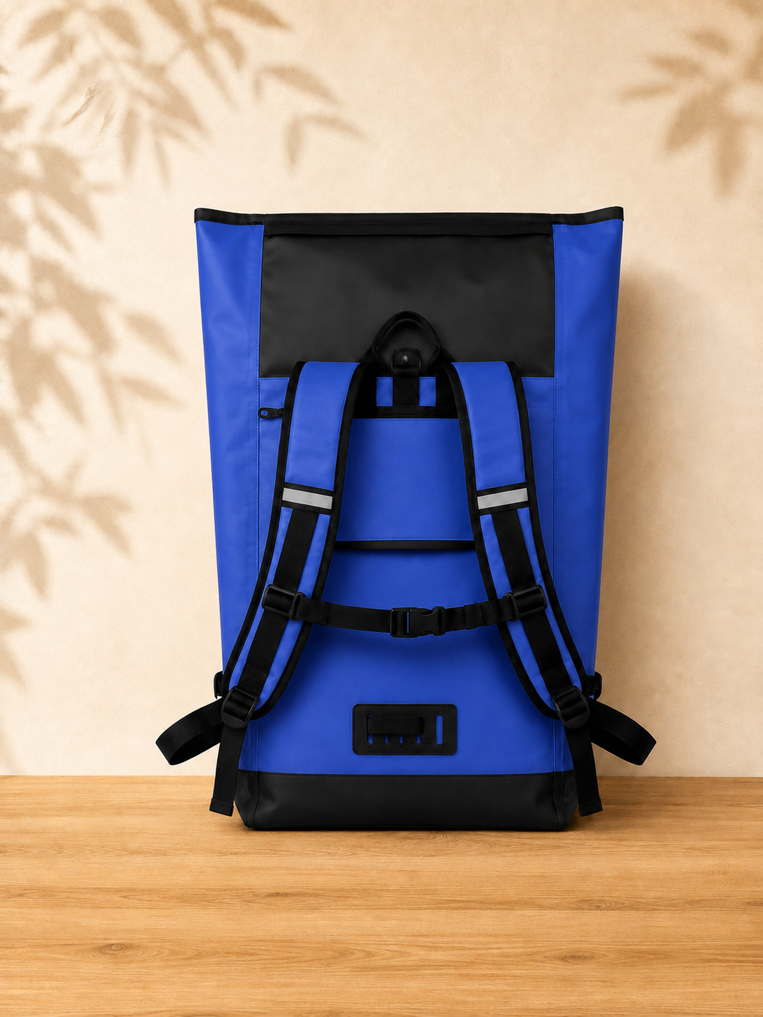 2in1 Fahrradrucksack Blau/Schwarz – Rückseite