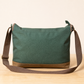 Messenger Bag Grün/Braun – Rückseite