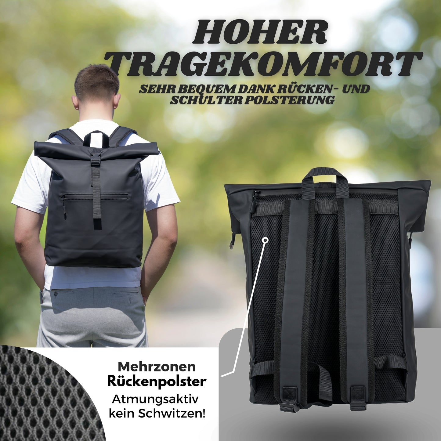 Rolltop Rucksack "David Large"