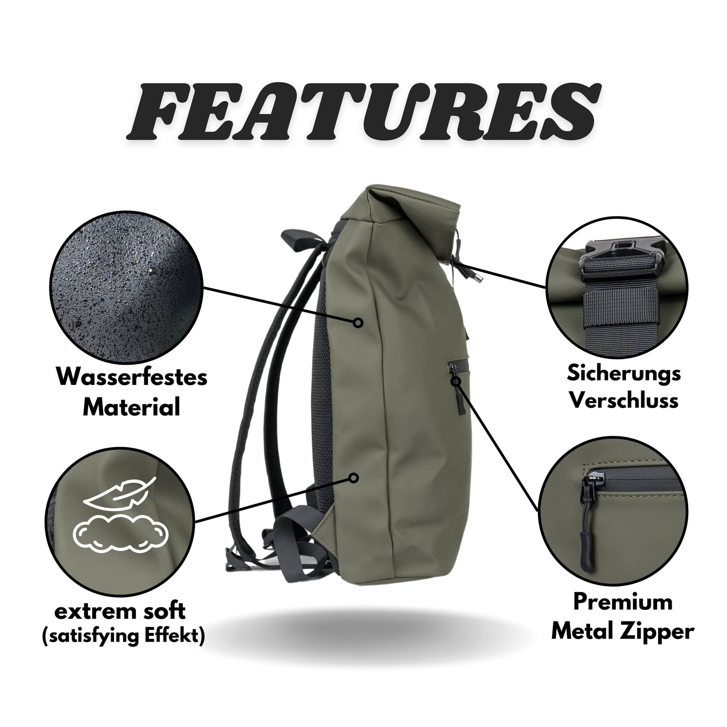 Rolltop Rucksack "David Large"
