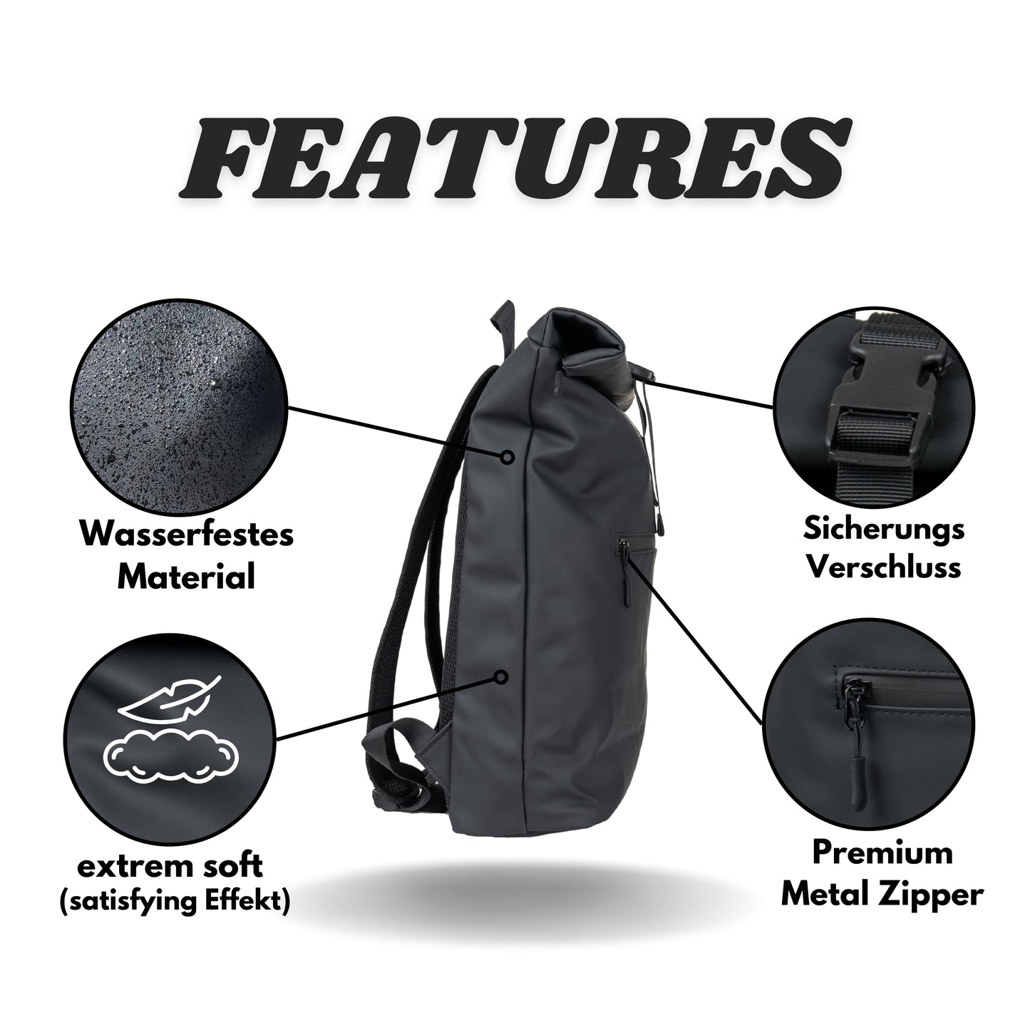 Rolltop Rucksack "David Large"
